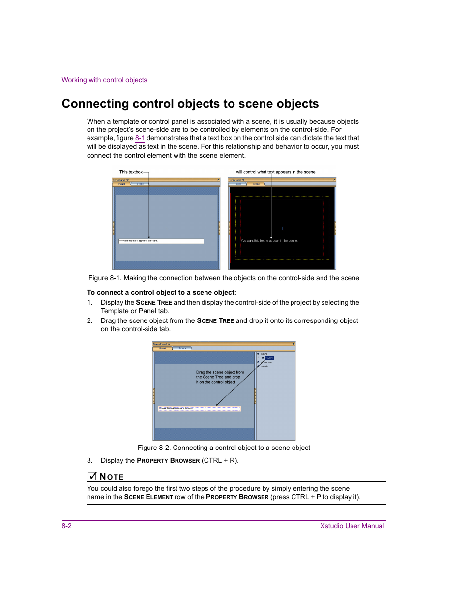 Connecting control objects to scene objects, Connecting control objects to scene objects -2 | Grass Valley Xstudio Vertigo Suite v.4.10 User Manual | Page 207 / 453
