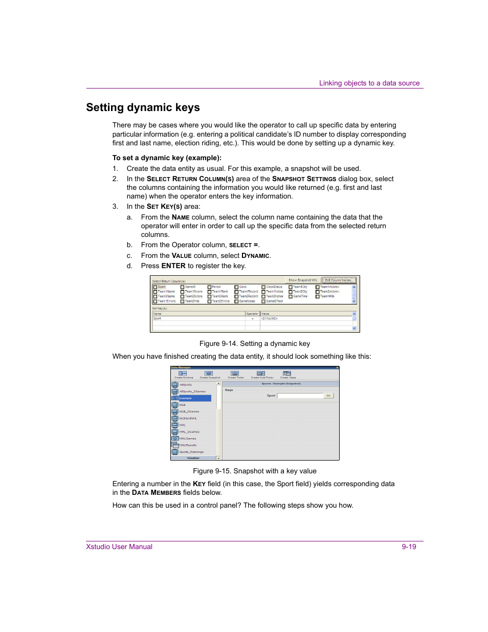 Setting dynamic keys, Setting dynamic keys -19 | Grass Valley Xstudio Vertigo Suite v.4.10 User Manual | Page 242 / 453