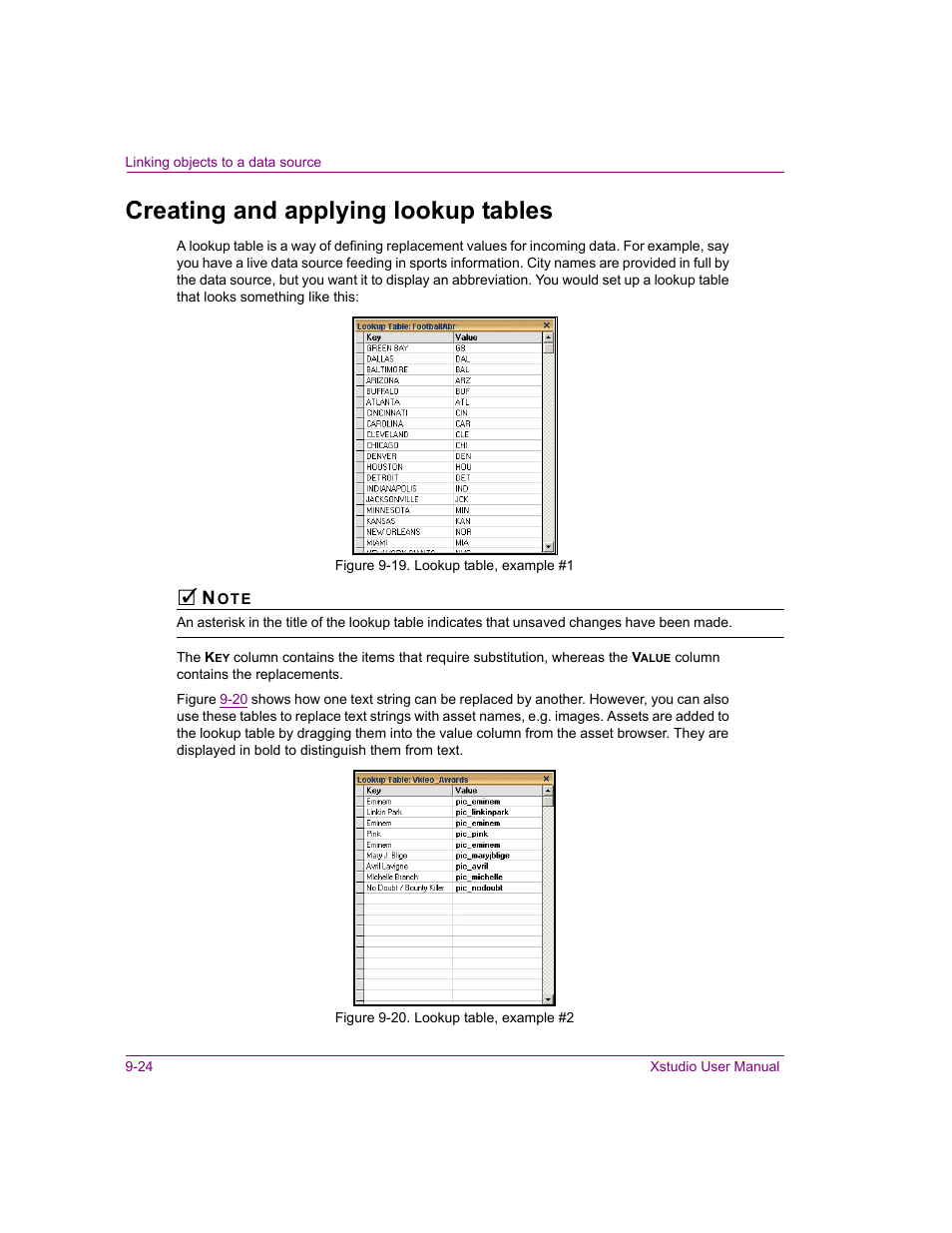 Creating and applying lookup tables, Creating and applying lookup tables -24 | Grass Valley Xstudio Vertigo Suite v.4.10 User Manual | Page 247 / 453