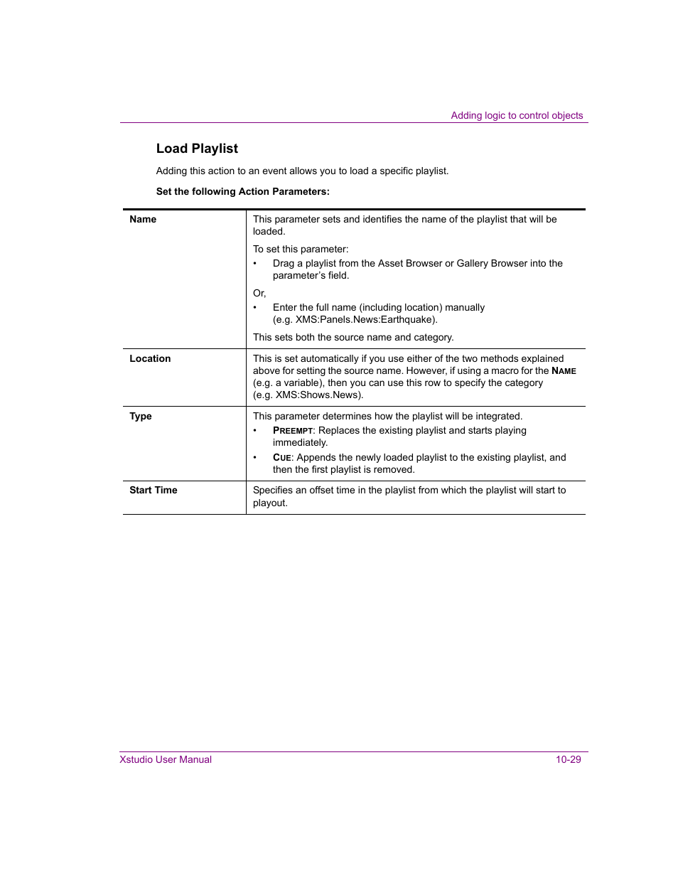 Load playlist | Grass Valley Xstudio Vertigo Suite v.4.10 User Manual | Page 294 / 453