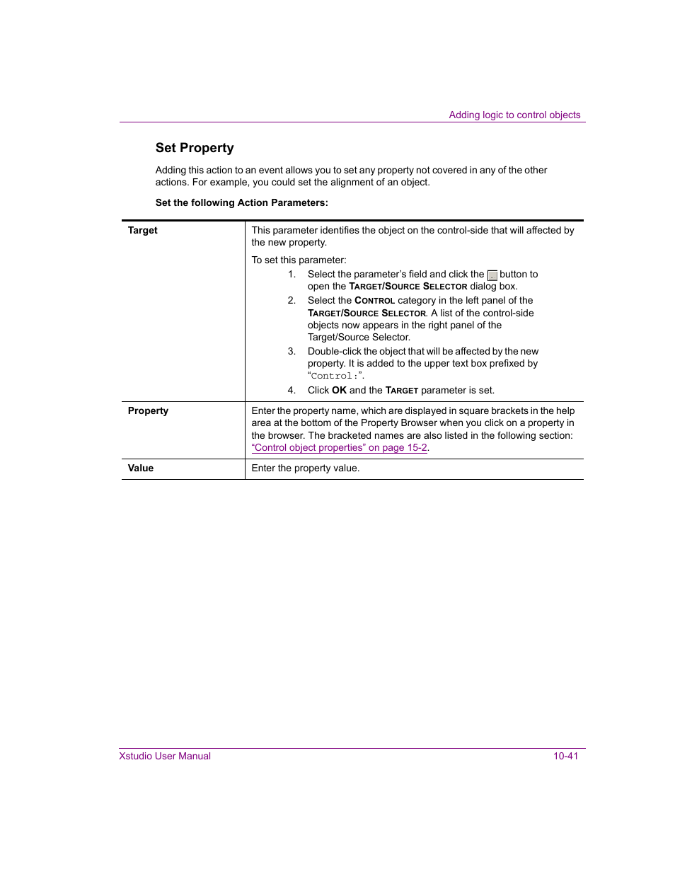 Set property | Grass Valley Xstudio Vertigo Suite v.4.10 User Manual | Page 306 / 453