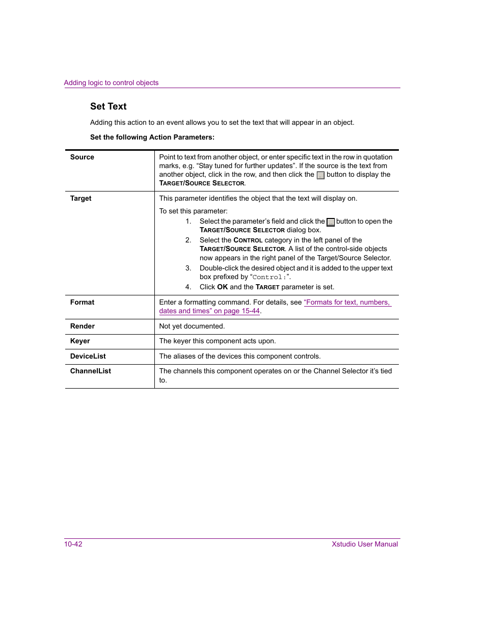 Set text | Grass Valley Xstudio Vertigo Suite v.4.10 User Manual | Page 307 / 453