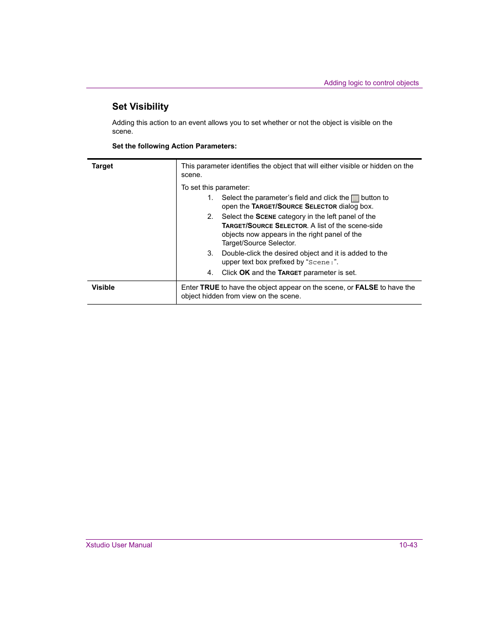 Set visibility | Grass Valley Xstudio Vertigo Suite v.4.10 User Manual | Page 308 / 453