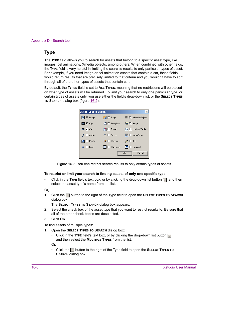 Type | Grass Valley Xstudio Vertigo Suite v.4.10 User Manual | Page 405 / 453