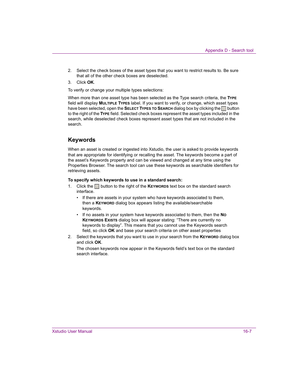 Keywords | Grass Valley Xstudio Vertigo Suite v.4.10 User Manual | Page 406 / 453