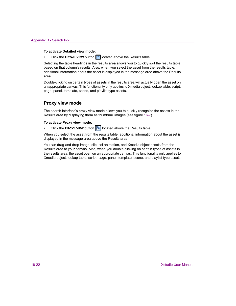 Proxy view mode | Grass Valley Xstudio Vertigo Suite v.4.10 User Manual | Page 421 / 453