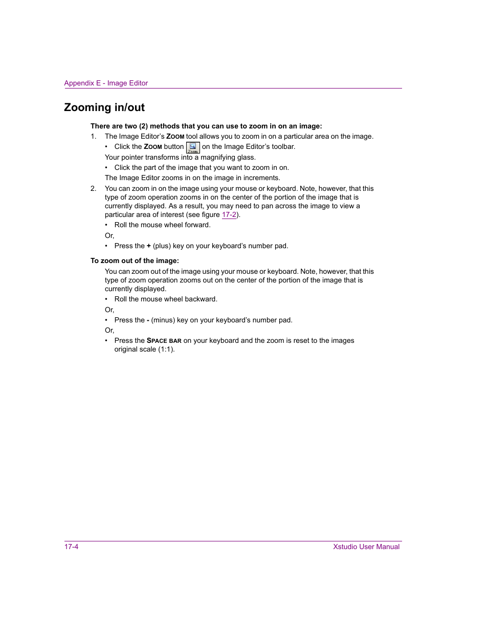 Zooming in/out, Zooming in/out -4 | Grass Valley Xstudio Vertigo Suite v.4.10 User Manual | Page 431 / 453