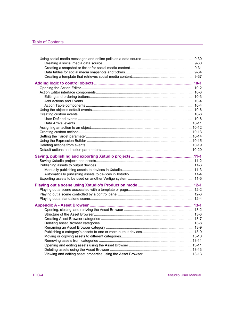 Grass Valley Xstudio Vertigo Suite v.4.10 User Manual | Page 7 / 453