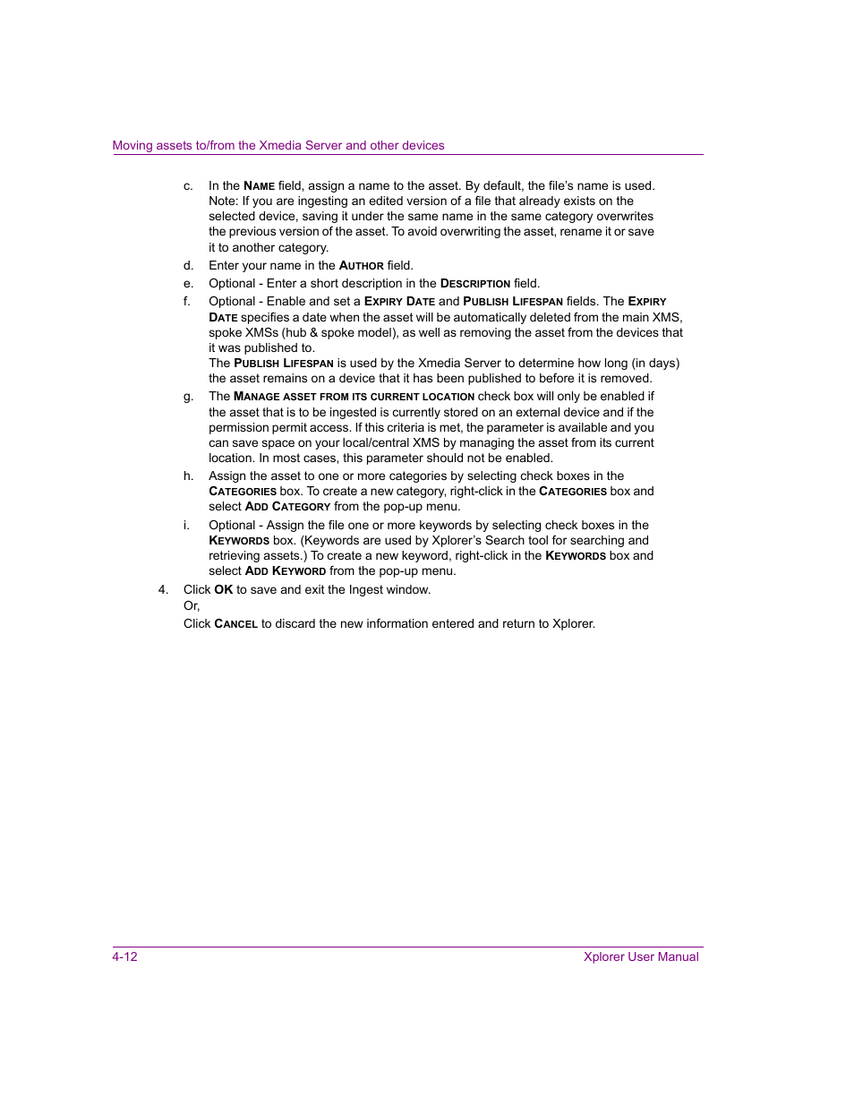 Grass Valley Xplorer Vertigo Suite v.4.8 User Manual | Page 52 / 124