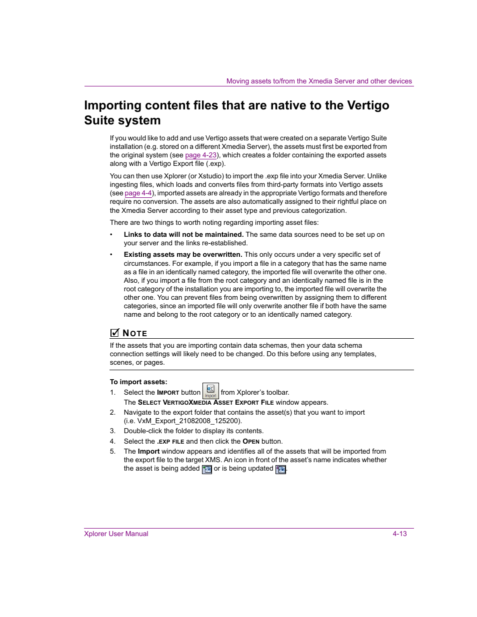 Grass Valley Xplorer Vertigo Suite v.4.8 User Manual | Page 53 / 124