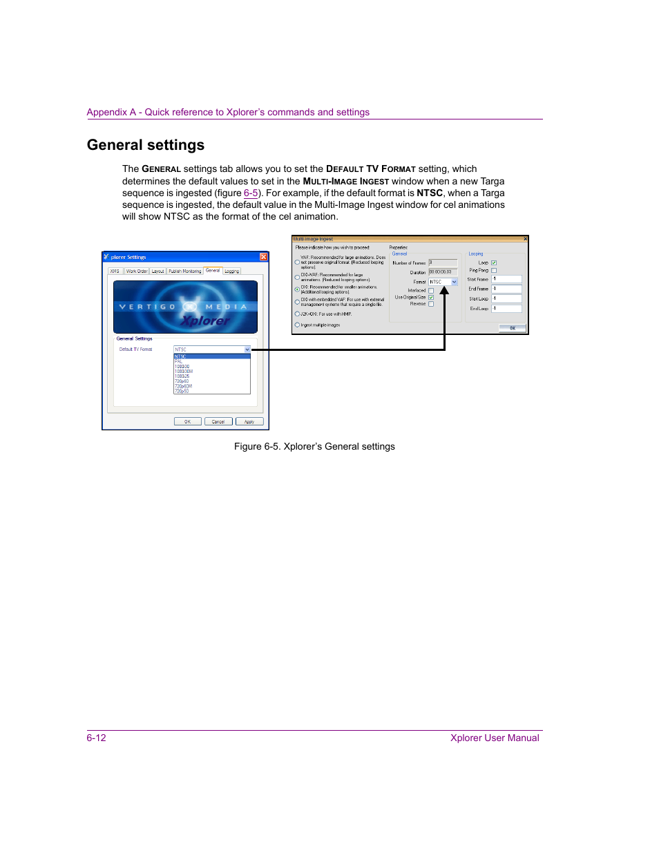 General settings, General settings -12 | Grass Valley Xplorer Vertigo Suite v.4.8 User Manual | Page 88 / 124