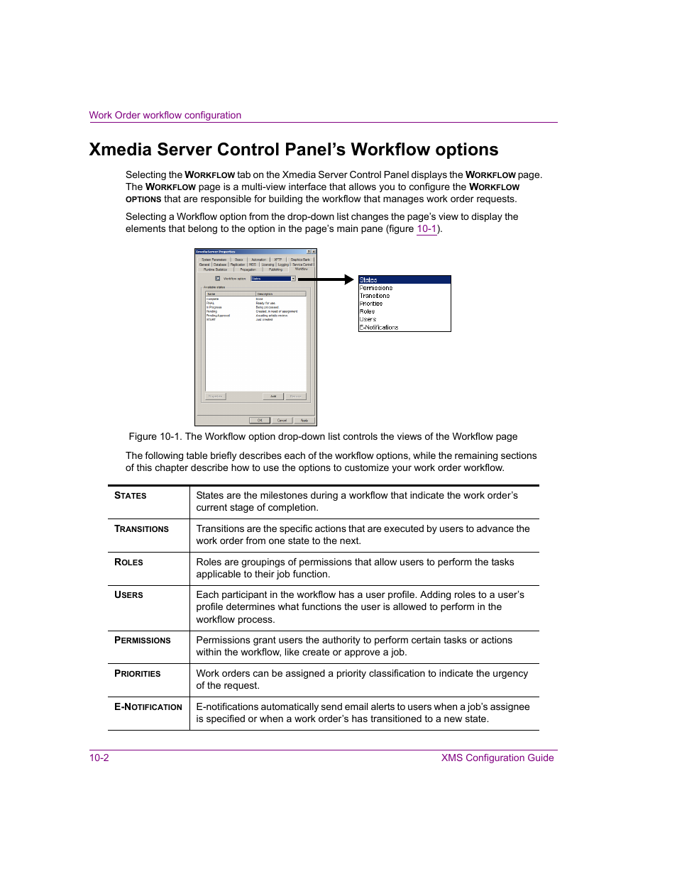 Xmedia server control panel’s workflow options, Xmedia server control panel’s workflow options -2 | Grass Valley Xmedia Server Vertigo Suite v.5.0 User Manual | Page 131 / 297