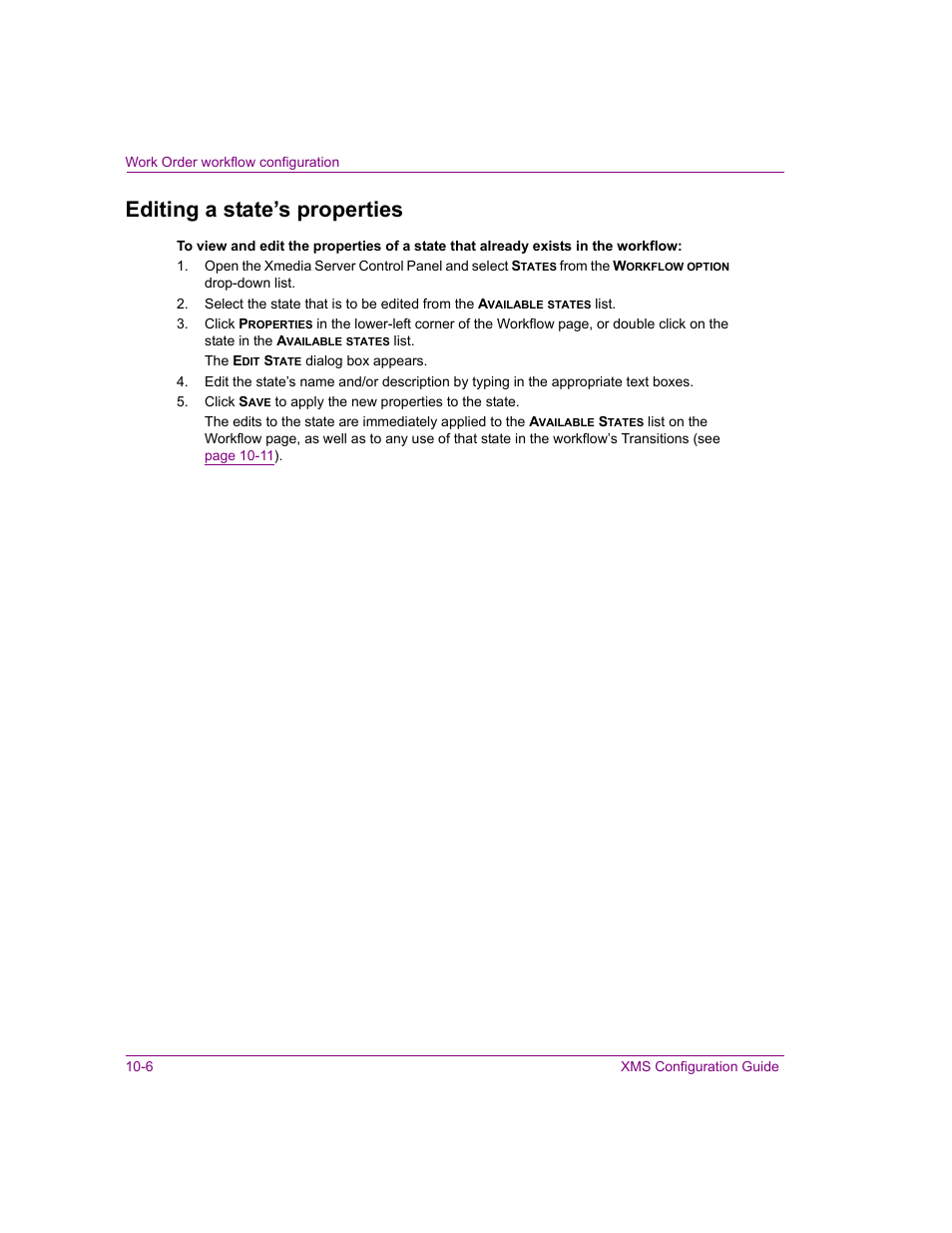 Editing a state’s properties, Editing a state’s properties -6 | Grass Valley Xmedia Server Vertigo Suite v.5.0 User Manual | Page 135 / 297