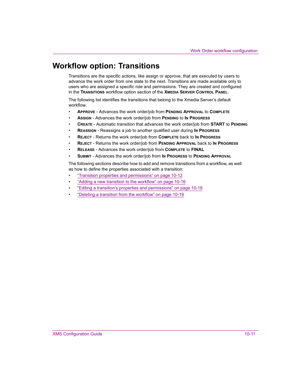 Workflow option: transitions, Workflow option: transitions -11 | Grass Valley Xmedia Server Vertigo Suite v.5.0 User Manual | Page 140 / 297