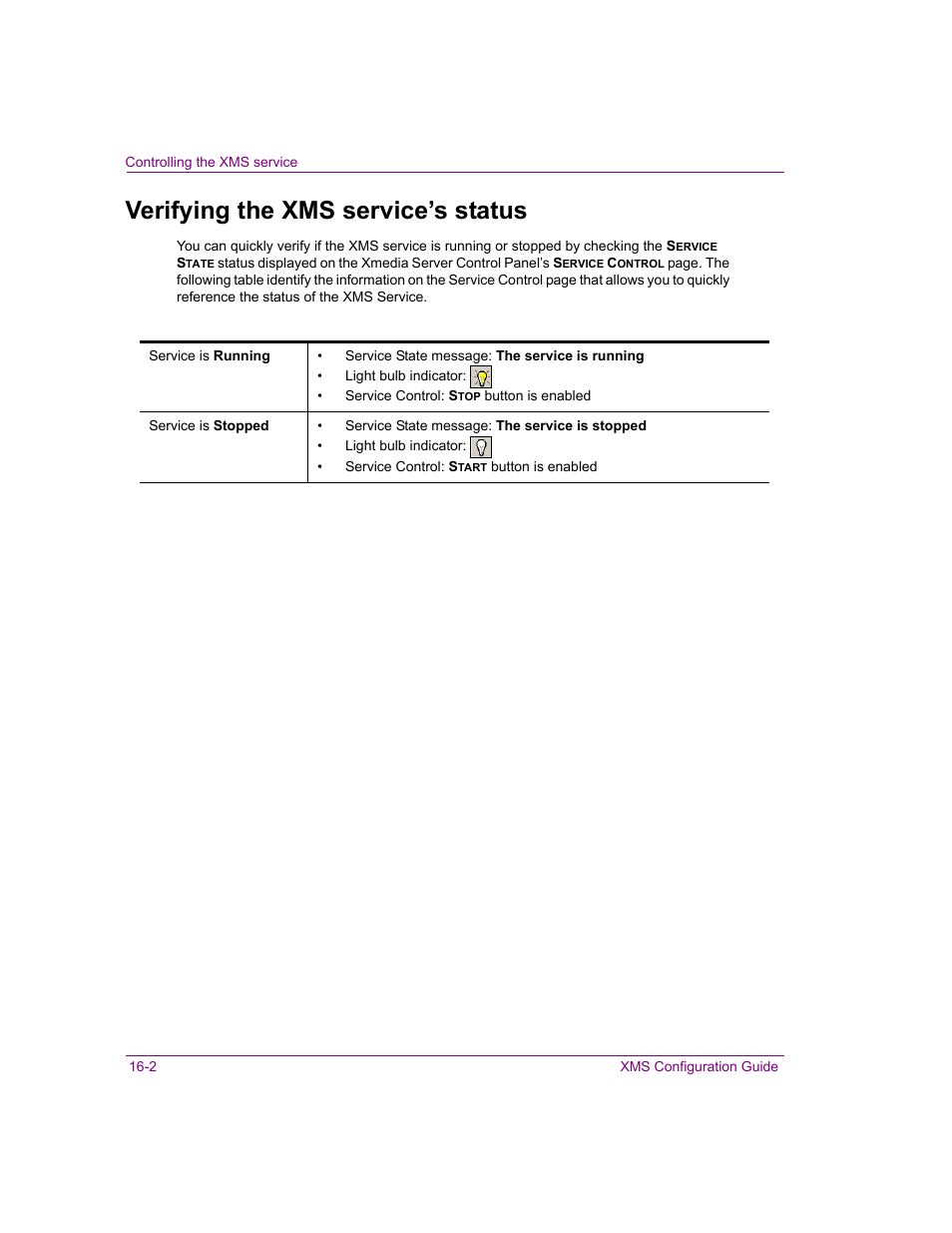 Verifying the xms service’s status, Verifying the xms service’s status -2 | Grass Valley Xmedia Server Vertigo Suite v.5.0 User Manual | Page 187 / 297