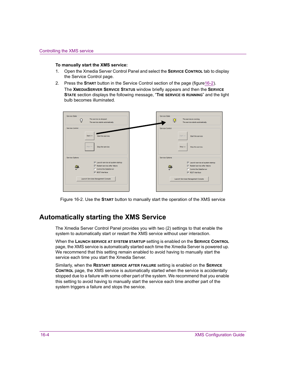 Automatically starting the xms service, Automatically starting the xms service -4 | Grass Valley Xmedia Server Vertigo Suite v.5.0 User Manual | Page 189 / 297