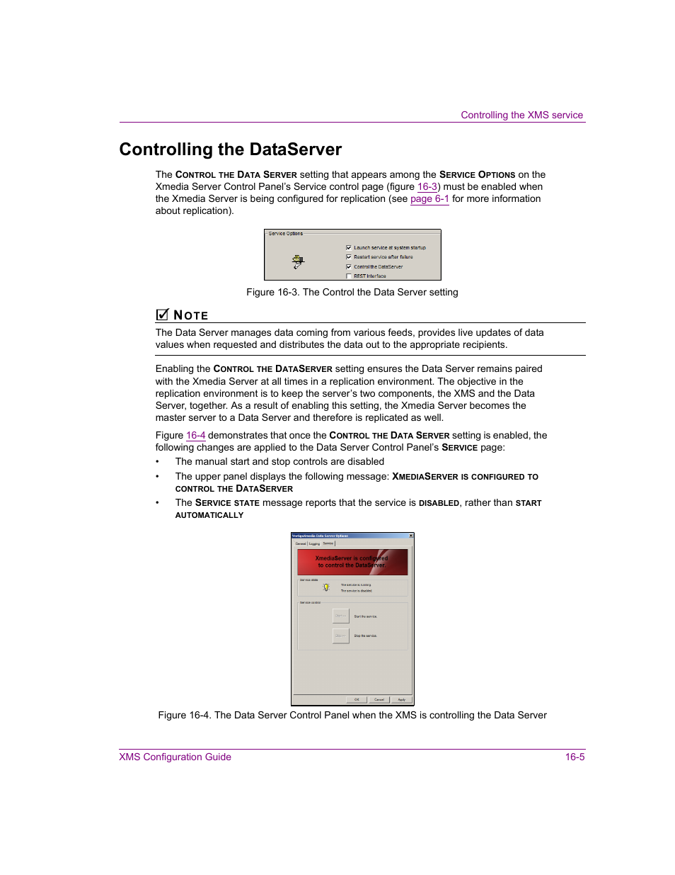 Controlling the dataserver, Controlling the dataserver -5 | Grass Valley Xmedia Server Vertigo Suite v.5.0 User Manual | Page 190 / 297