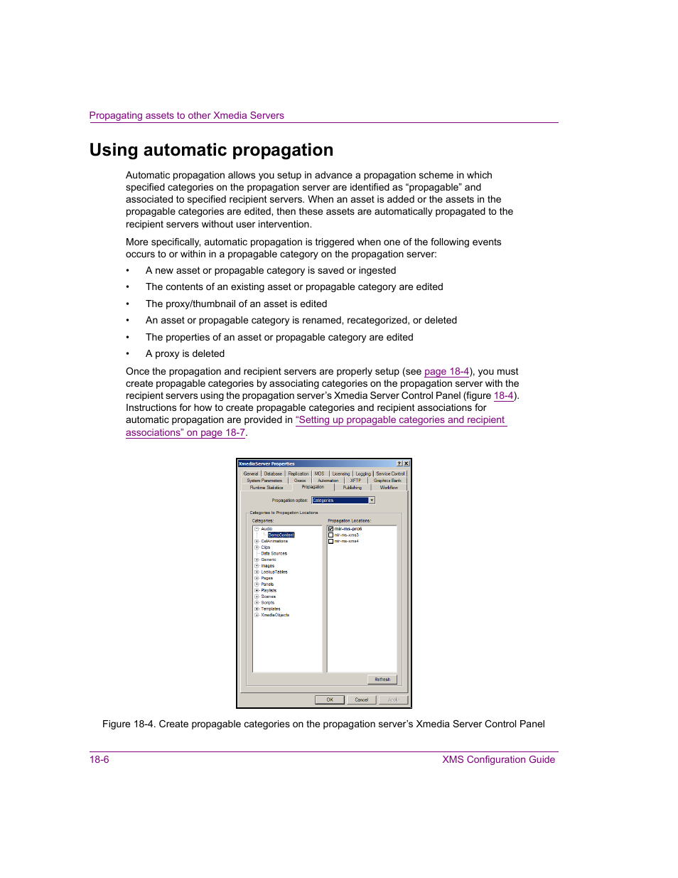 Using automatic propagation, Using automatic propagation -6 | Grass Valley Xmedia Server Vertigo Suite v.5.0 User Manual | Page 203 / 297