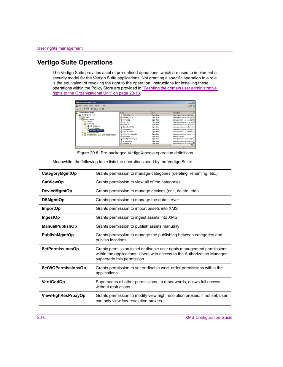 Vertigo suite operations, Vertigo suite operations -6 | Grass Valley Xmedia Server Vertigo Suite v.5.0 User Manual | Page 231 / 297