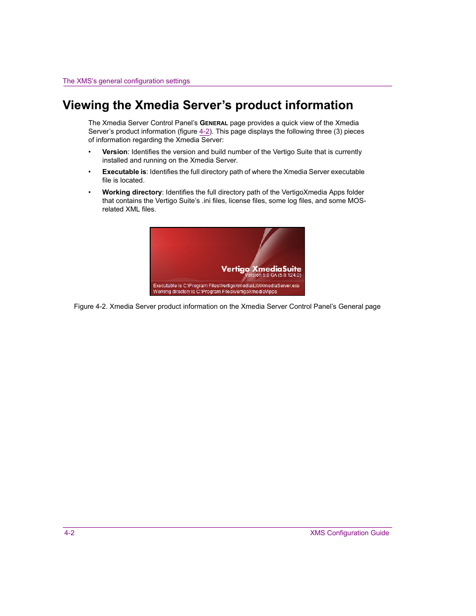 Viewing the xmedia server’s product information, Viewing the xmedia server’s product information -2 | Grass Valley Xmedia Server Vertigo Suite v.5.0 User Manual | Page 55 / 297