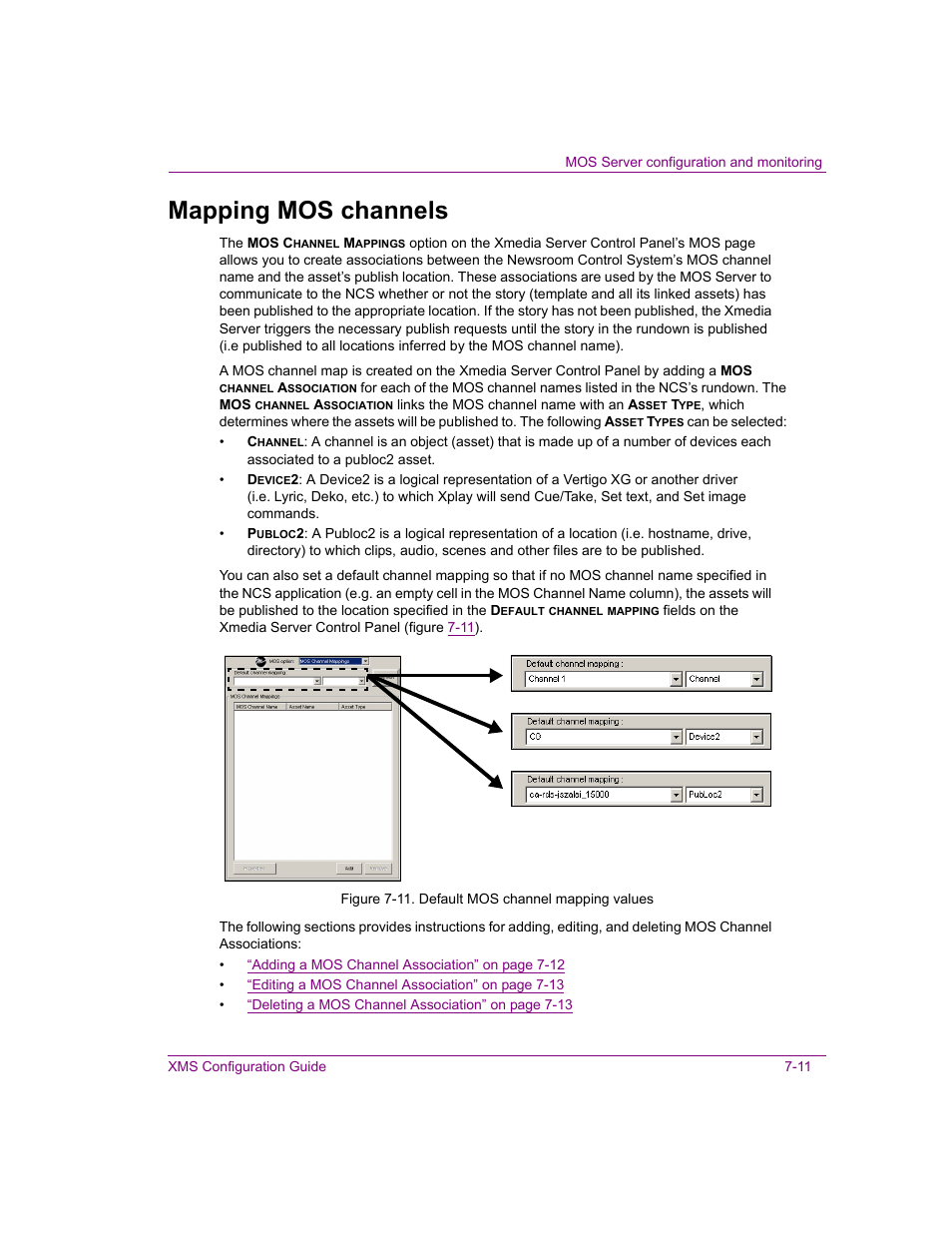 Mapping mos channels, Mapping mos channels -11 | Grass Valley Xmedia Server Vertigo Suite v.5.0 User Manual | Page 96 / 297