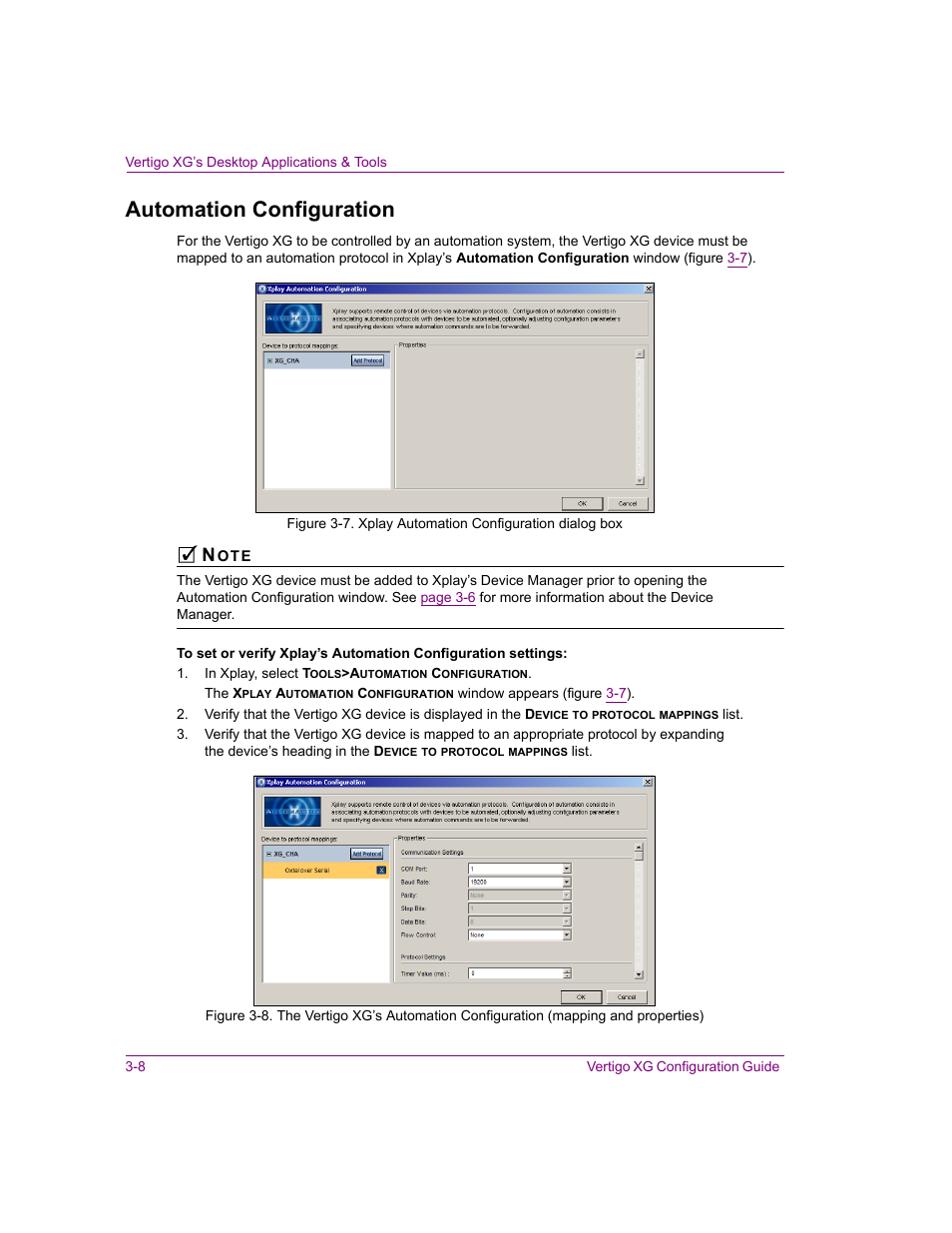 Automation configuration, Automation configuration -8 | Grass Valley XG Vertigo Configuration Guide v.5.0 User Manual | Page 33 / 103