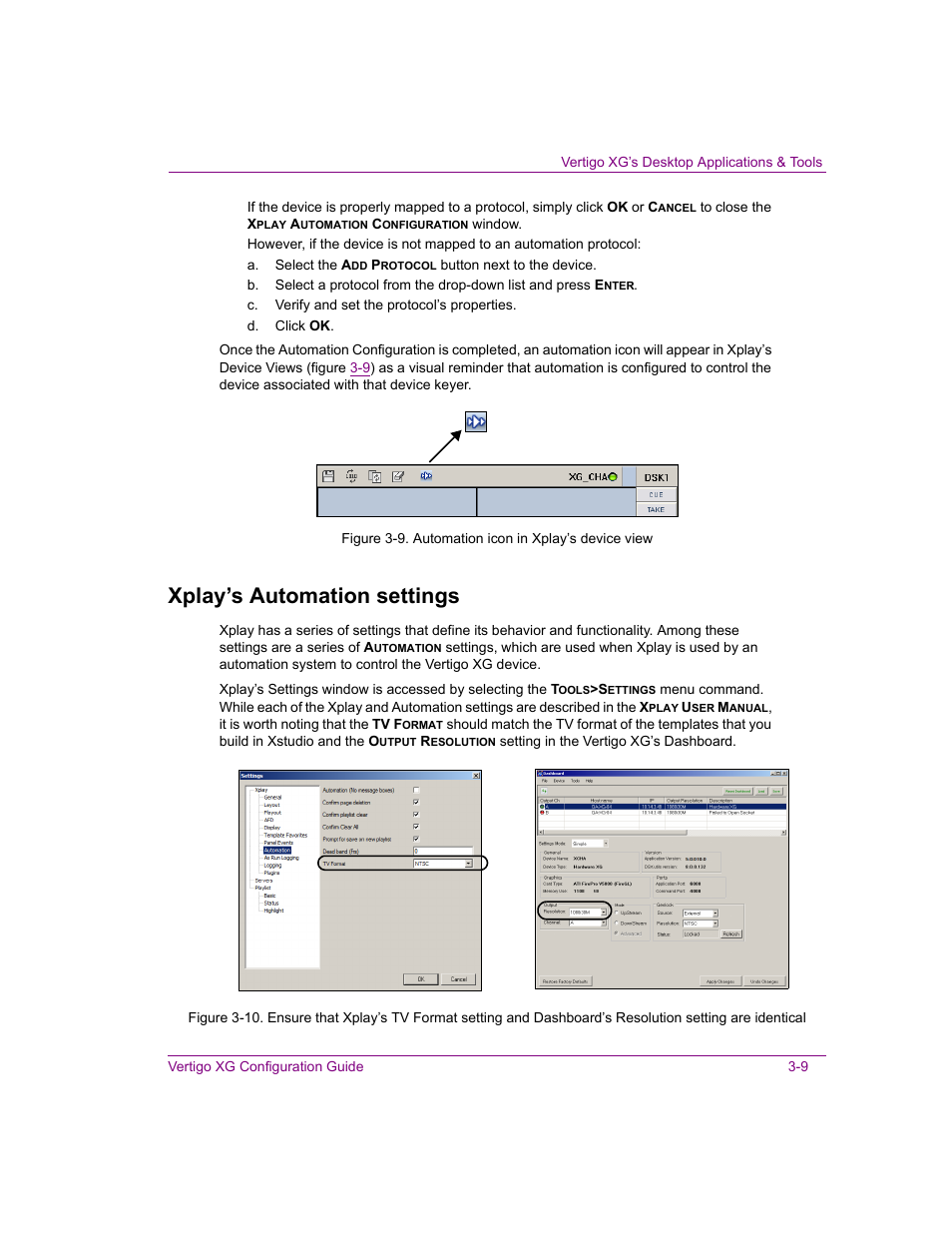 Xplay’s automation settings, Xplay’s automation settings -9 | Grass Valley XG Vertigo Configuration Guide v.5.0 User Manual | Page 34 / 103