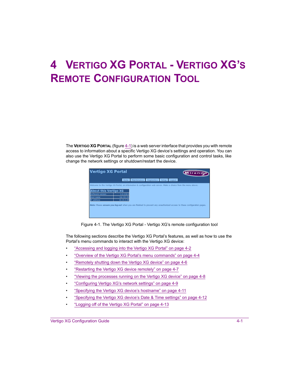 Xg p, Ertigo, Ortal | Emote, Onfiguration | Grass Valley XG Vertigo Configuration Guide v.5.0 User Manual | Page 42 / 103