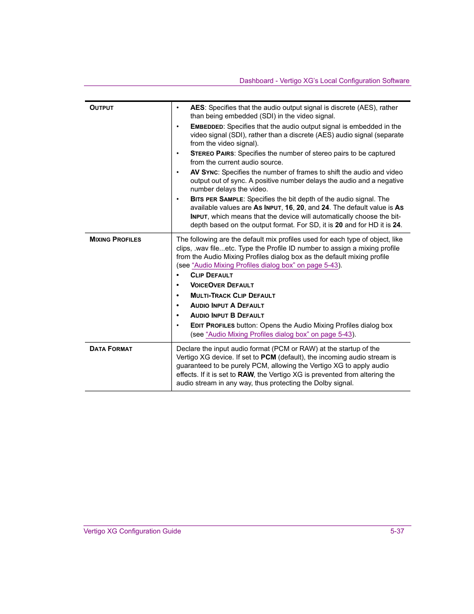 Grass Valley XG Vertigo Configuration Guide v.5.0 User Manual | Page 92 / 103