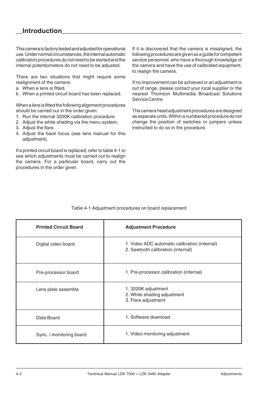 Introduction | Grass Valley LDK 7500 Technical Manual User Manual | Page 28 / 42