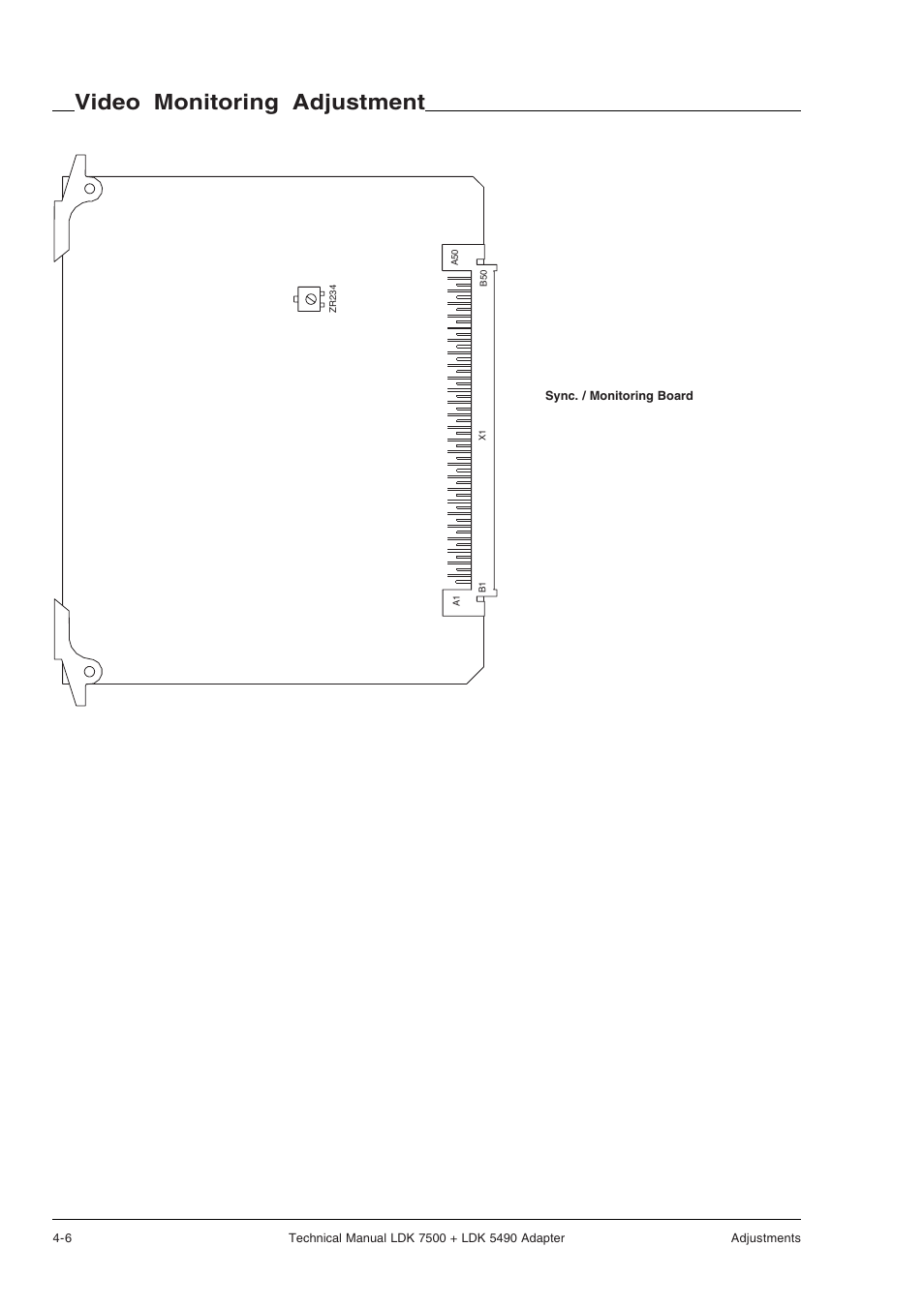 Video monitoring adjustment | Grass Valley LDK 7500 Technical Manual User Manual | Page 32 / 42