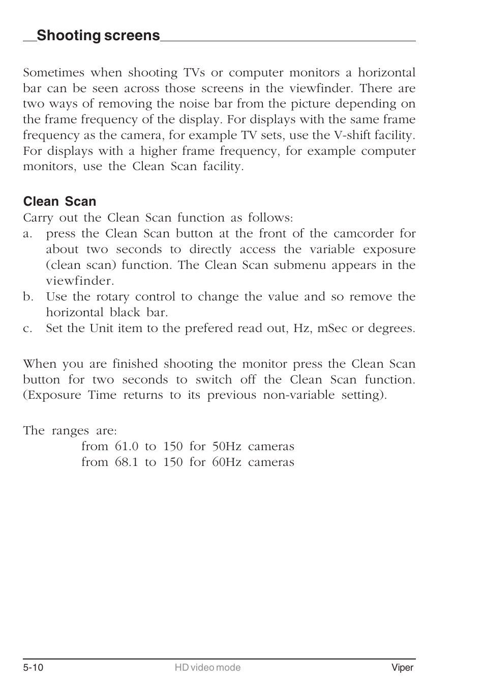 Shooting screens | Grass Valley LDK 7500 User Guide User Manual | Page 124 / 136