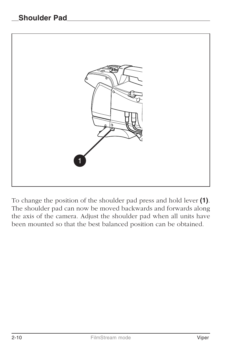 Shoulder pad | Grass Valley LDK 7500 User Guide User Manual | Page 26 / 136