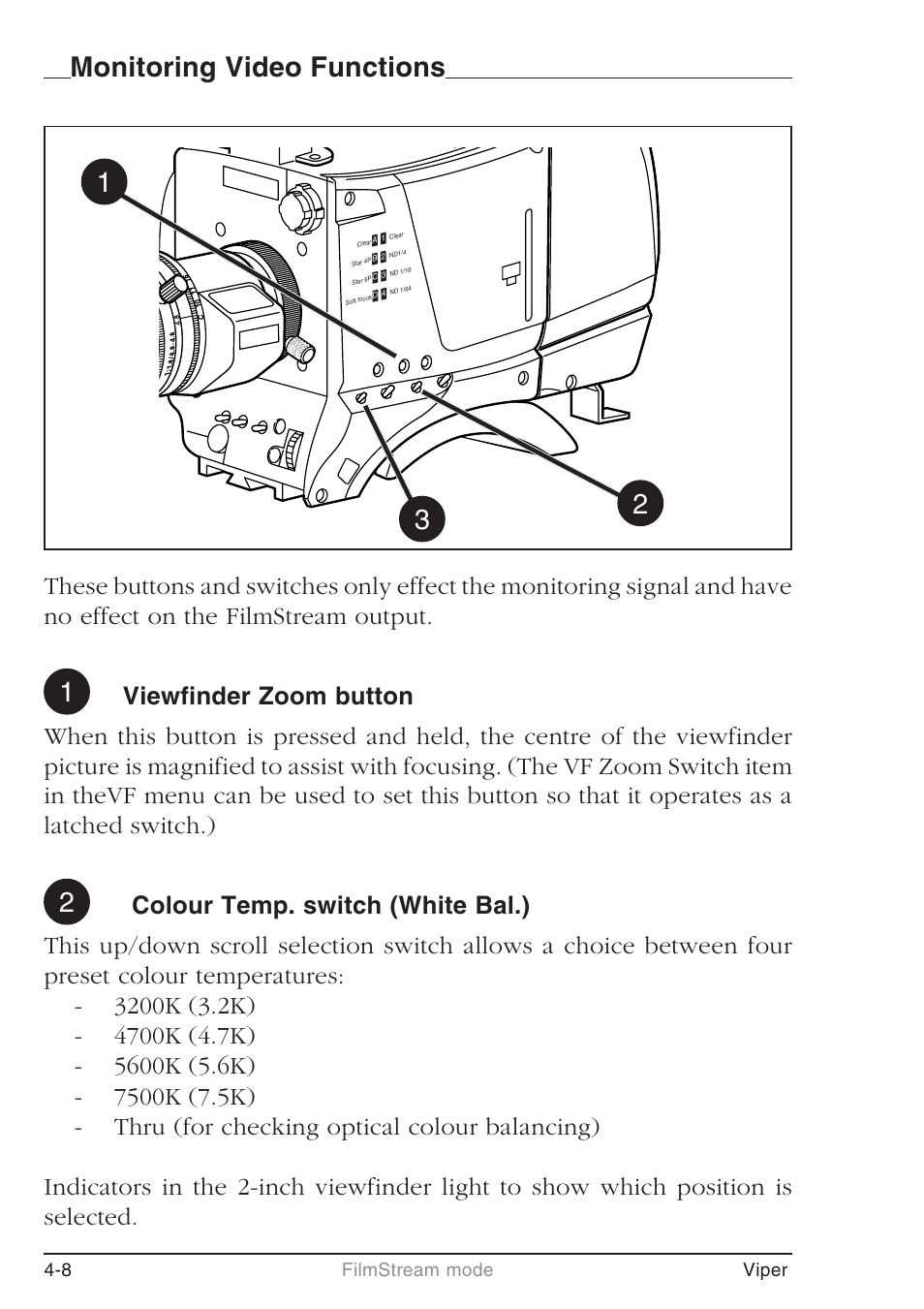 Monitoring video functions | Grass Valley LDK 7500 User Guide User Manual | Page 38 / 136