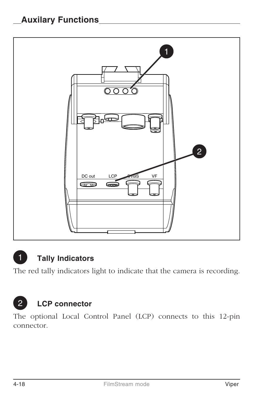 Auxilary functions 2 1 1 2 | Grass Valley LDK 7500 User Guide User Manual | Page 48 / 136