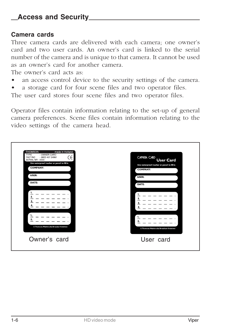 Access and security | Grass Valley LDK 7500 User Guide User Manual | Page 70 / 136