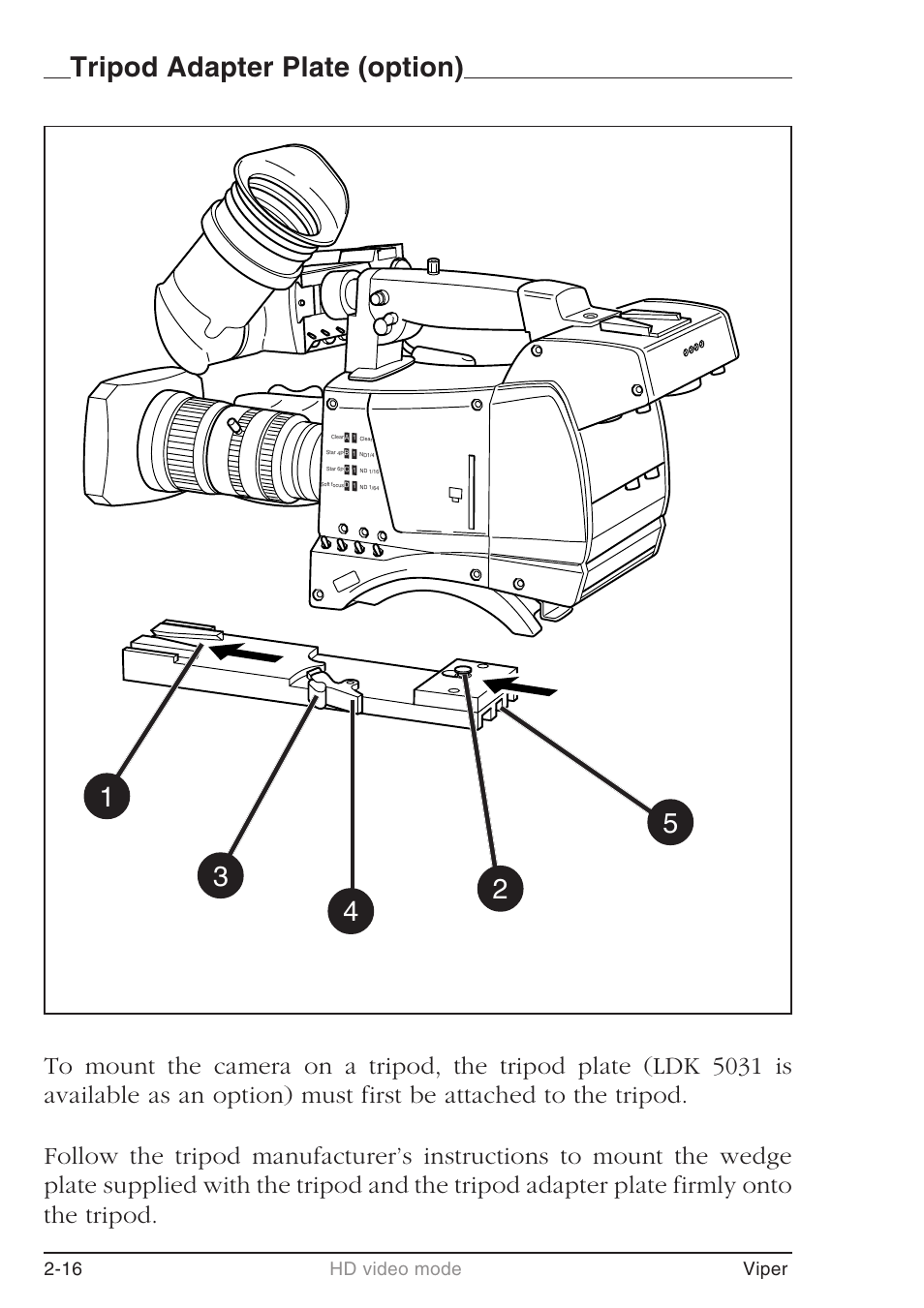 16 hd video mode viper | Grass Valley LDK 7500 User Guide User Manual | Page 88 / 136