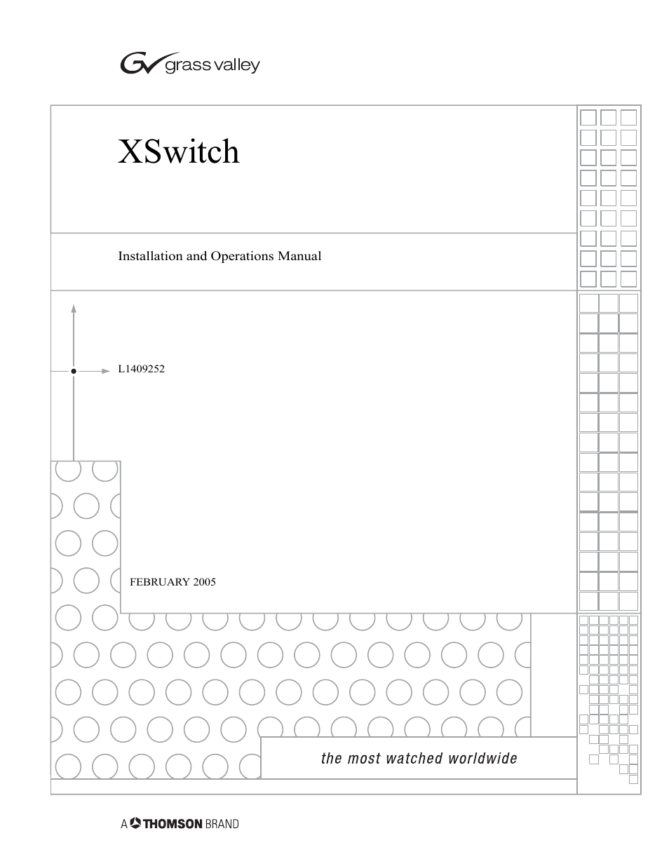 Grass Valley XSwitch Feb 01 2005 User Manual | 53 pages