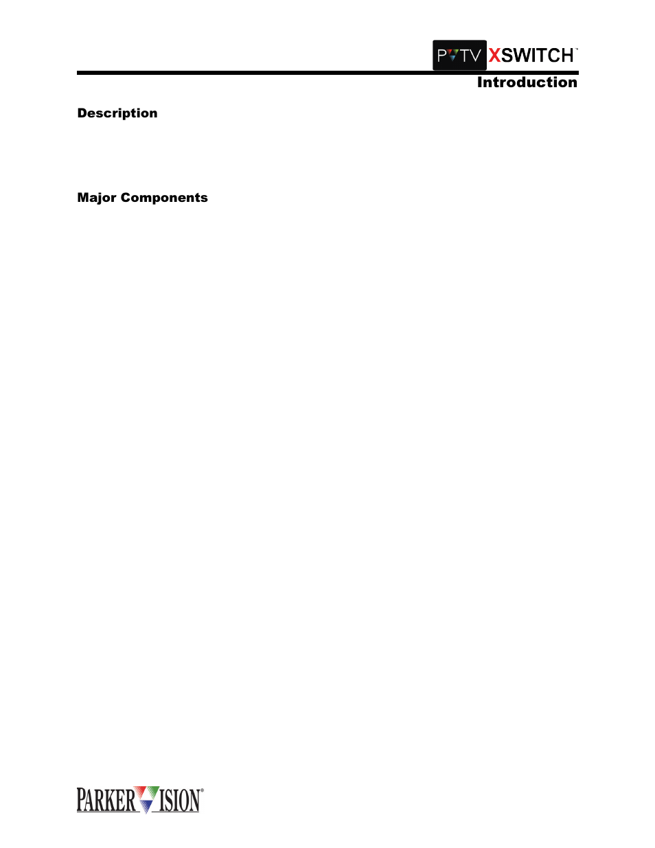 Qwurgxfwlrq | Grass Valley XSwitch Feb 01 2005 User Manual | Page 5 / 53