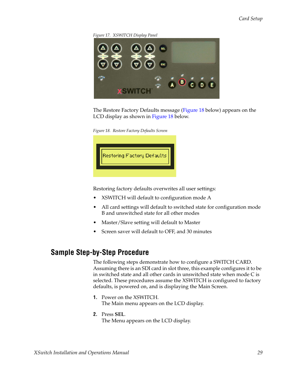 Sample step-by-step procedure, Figure 17 | Grass Valley XSwitch Feb 08 2006 User Manual | Page 29 / 52