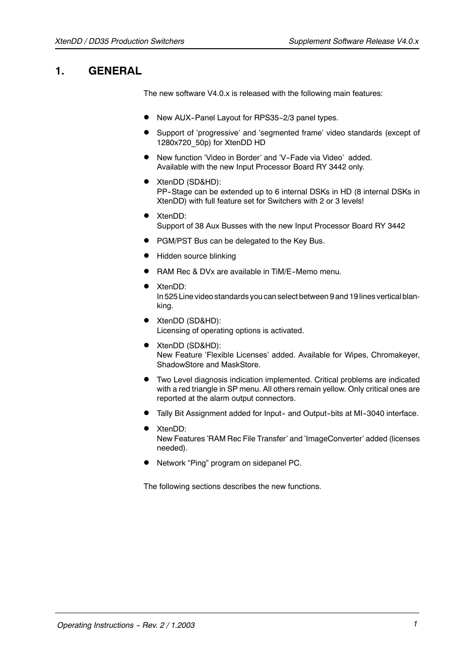 General | Grass Valley XtenDD v.4.0.x User Manual | Page 5 / 41