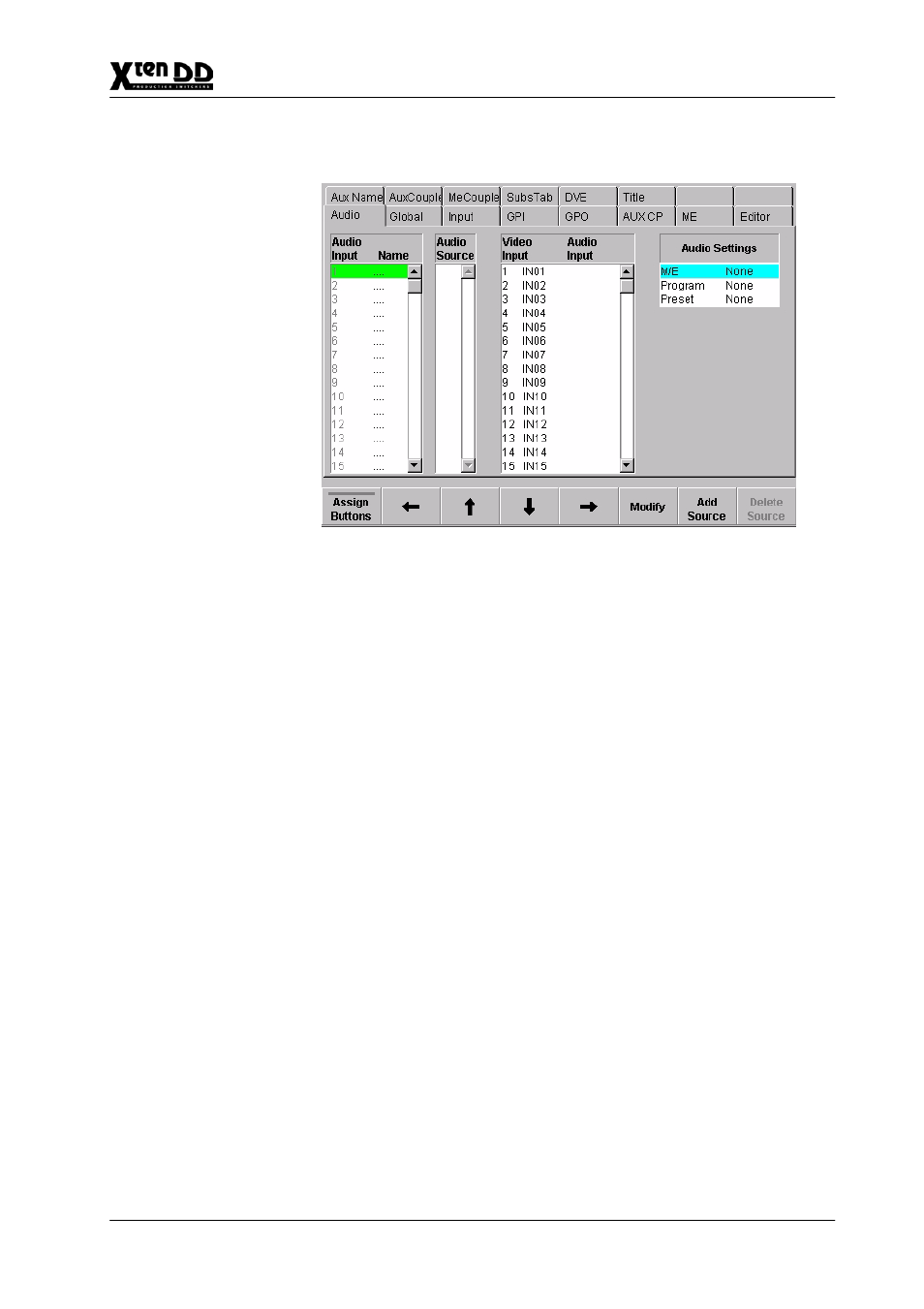 Grass Valley XtenDD v.4.2.4 User Manual | Page 384 / 487