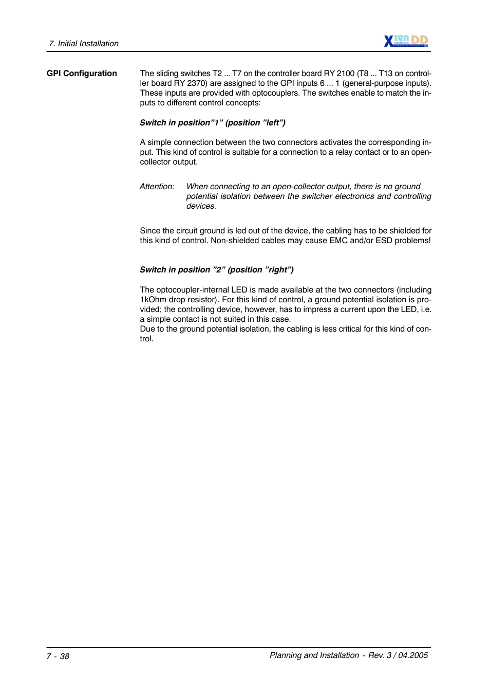 Grass Valley XtenDD DD User Manual | Page 168 / 196