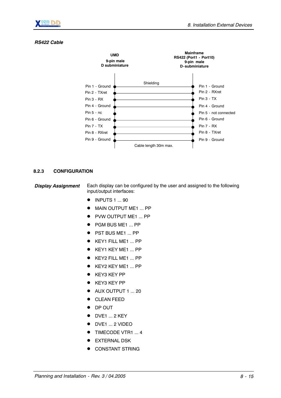Grass Valley XtenDD DD User Manual | Page 189 / 196