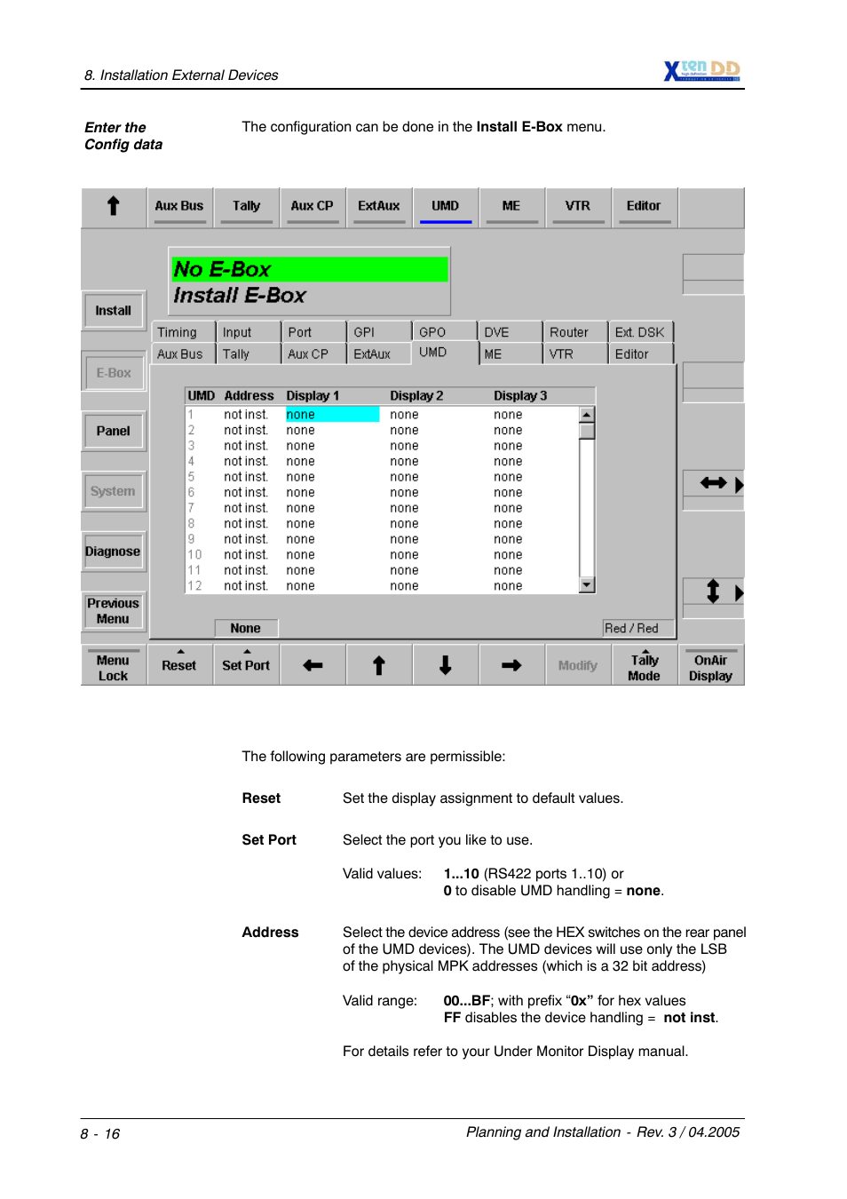Grass Valley XtenDD DD User Manual | Page 190 / 196