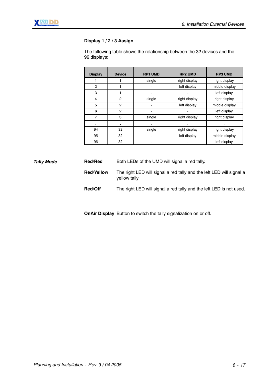 Grass Valley XtenDD DD User Manual | Page 191 / 196