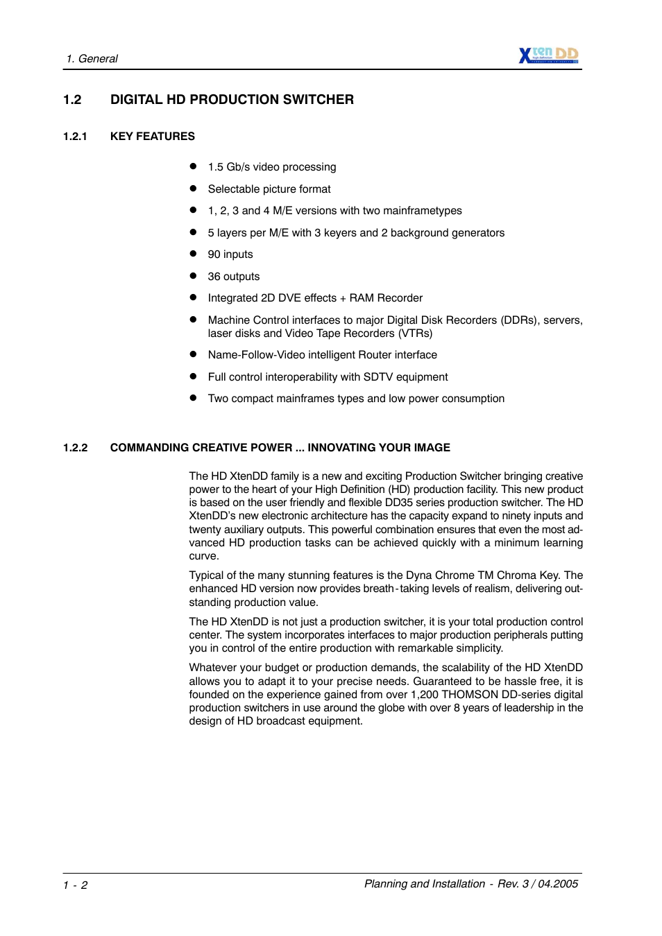 Grass Valley XtenDD DD User Manual | Page 9 / 196