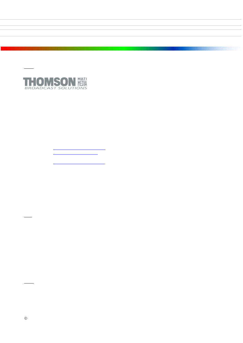Copyrights published by, Trademarks | Grass Valley RSAT1 User Manual | Page 2 / 61