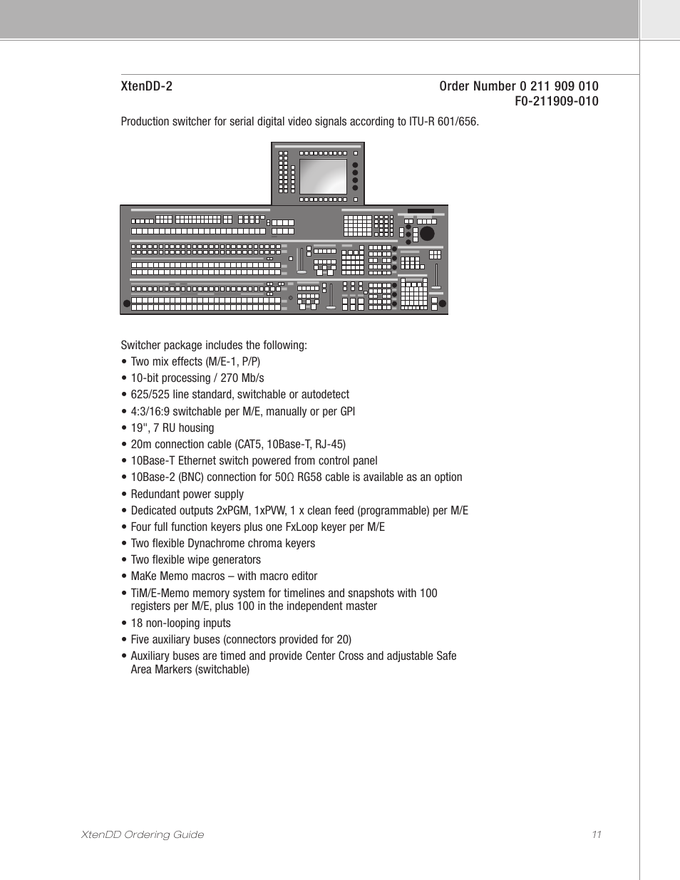 Grass Valley XtenDD Ordering Guide User Manual | Page 11 / 56