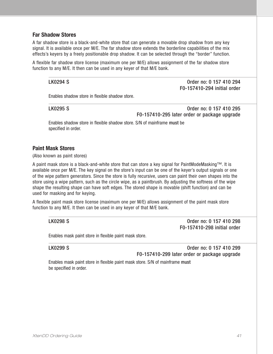 Grass Valley XtenDD Ordering Guide User Manual | Page 41 / 56